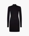 Cotton Citizen Ibiza Fine-ribbed Mini Dress In Black