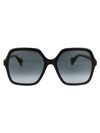 Gucci Oversize-frame Sunglasses In 001 Black Black Grey