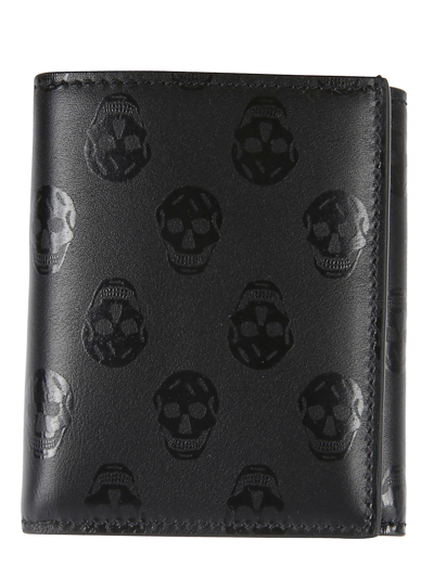 Alexander Mcqueen Skull Mini Wallet In Black
