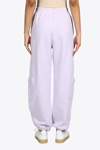 Mm6 Maison Margiela Pantalone Mm6 Lilac Cotton Cargo Sweatpant In Lilla