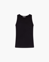 Cotton Citizen Standard Fine-ribbed Tank Top In Jet Black