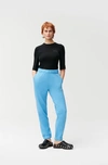 Ganni Software Isoli Elasticated Pants Azure Blue Size M