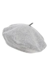 Nordstrom Wool Blend Beret In Grey Medium Heather