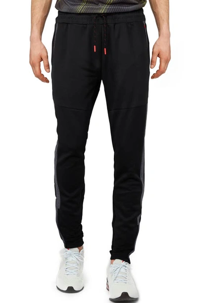 X-ray Multi-panel Moto Joggers In Black/ Red