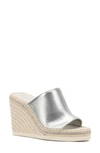 Vince Camuto Brissia Wedge Mule In Pewter