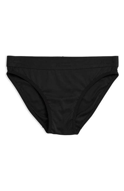 Tomboyx Period Proof Moderate Absorbency Bikini In Pure Black