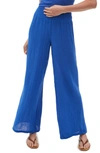 Michael Stars Smocked Wide-leg Pants In Royal