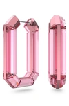 Swarovski Lucent Crystal Hoop Earrings In Rose