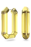Swarovski ‘lucent' Crystal Rectangular Hoop Earrings In Light Topaz