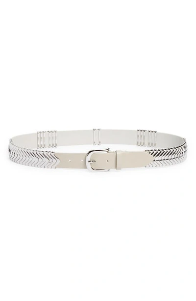 Isabel Marant Tehora Faithful Belt In Chalk/ Silver