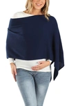 Moozie Luxury Poncho Nursing Scarf In Navy