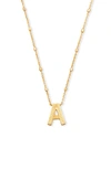 Kendra Scott Letter A Pendant Necklace In Gold Metal