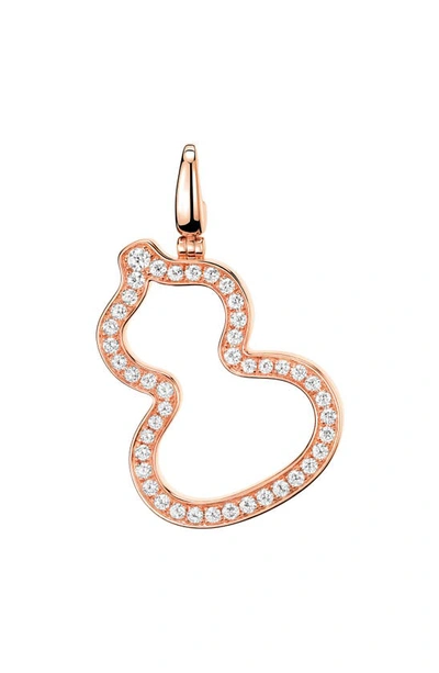 Qeelin Qulu Diamond Pendant In Rose Gold