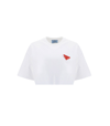 PRADA PRADA TRIANGLE LOGO CROPPED T