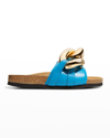 Jw Anderson Oversize Chain Slide Sandals In Blue