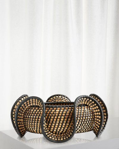 Arteriors Grisha Sculpted Rattan Centerpiece Bowl