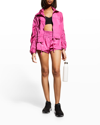Onzie Parachute Active Shorts In Raspberry Rose