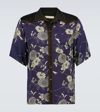 Wales Bonner Navy Highlife Bowling Short Sleeve Shirt In Print