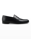 John Lobb Kingston Ii Collapsible-heel Full-grain Leather Slippers In Black
