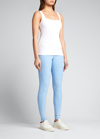 Alo Yoga Airlift High Waist Capri Leggings In Tile Blue White H