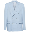 Wardrobe.nyc Double-breasted Wool-twill Blazer In Blue