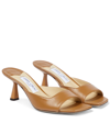 Jimmy Choo Brown Zania 65 Leather Mules In Camel