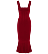 Galvan Atalanta Pleated Hem Midi Dress In Rougepiaf