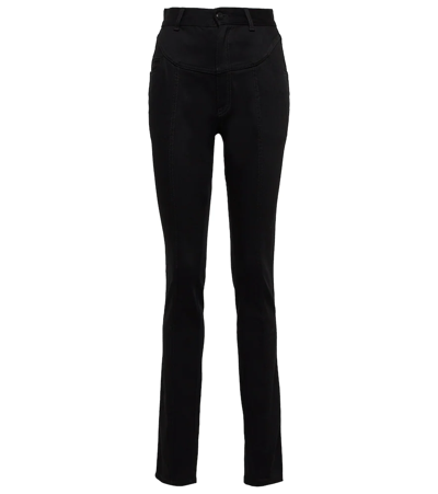 Alaïa High-rise Slim Jeans In Noir Alaia