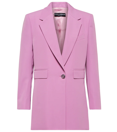 Dolce & Gabbana Single-breasted Blazer Jacket In Pink