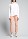 L Agence Sada Frayed Cropped High-rise Slim-leg Jeans In Dusty Pink