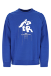 ADER ERROR ELECTRIC BLUE COTTON BLEND SWEATSHIRT  BLUE ADER ERROR UOMO 2