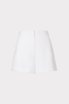 Milly Aria Cady Button Tab Shorts In Ecru