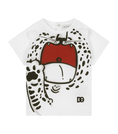 Dolce & Gabbana Babies' White T-shirt With Print Dolce&gabbana Kids