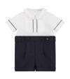 DOLCE & GABBANA KIDS COTTON-SILK FORMAL PLAYSUIT (0-24 MONTHS)