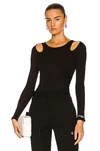 Stella Mccartney Cut Out Details T-shirt In Black