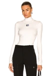 ALEXANDER WANG T LOGO TURTLENECK TOP