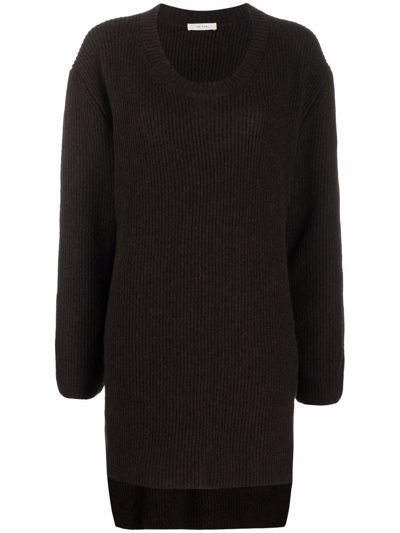 The Row Ribbed-knit Cashmere Jumper In Brown