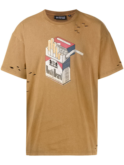 Mostly Heard Rarely Seen Graphic-print Cotton T-shirt In Brown