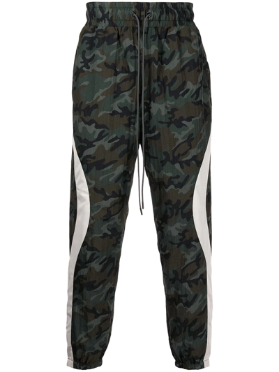 Mostly Heard Rarely Seen Camouflage-print Track Pants In Green