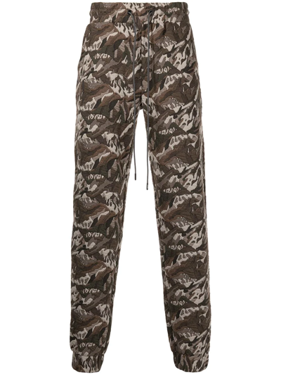Mostly Heard Rarely Seen Camouflage Jacquard Track Pants In Brown