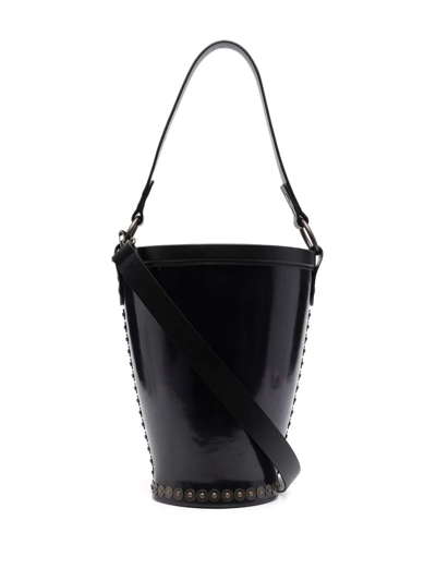 Maison Margiela Stud-embellished Bucket Bag In Black