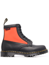Dr. Martens 1460 Two-tone Leather Boots In Black