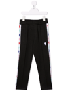 MARCELO BURLON COUNTY OF MILAN CROSS LOGO-TAPE TRACK PANTS