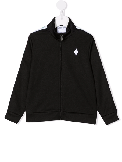 Marcelo Burlon County Of Milan Kids' Cross Embroidered Track Jacket In Black