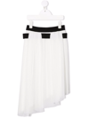 GIVENCHY TWO-TONE COTTON PLEATED SKIRT
