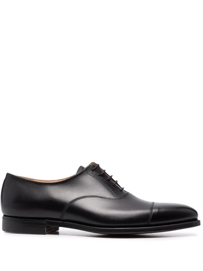 Crockett & Jones Lace-up Leather Derby Shoes In Black