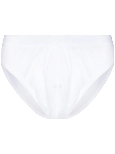 Zimmerli Logo-waistband Cotton Briefs In White