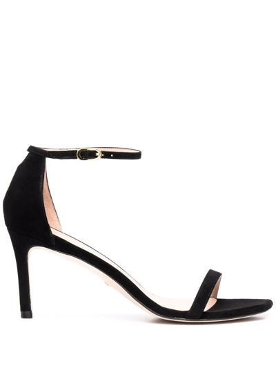 Stuart Weitzman Buckle-fastening Open-toe Sandals In Black