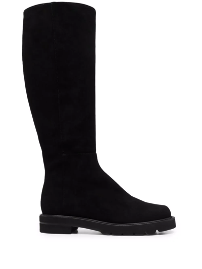 Stuart Weitzman Slip-on Knee-length Boots In Black