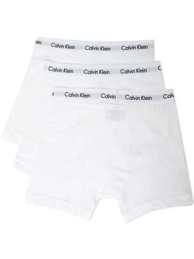 Calvin Klein Underwear Cotton Stretch Boxer Briefs Pack In White 110